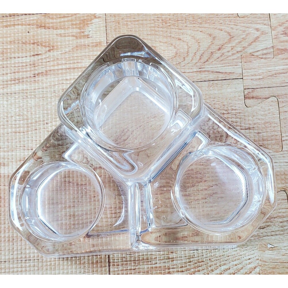 PartyLite Mini Crystal Castle P7965 Glass Tealight Candle Holder 3 Tier
